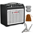 Start2Finish 20W portable electric guitar amplifier with built-in 6.5-inch speaker, aux input, and headphone jack, ideal for musical practice.