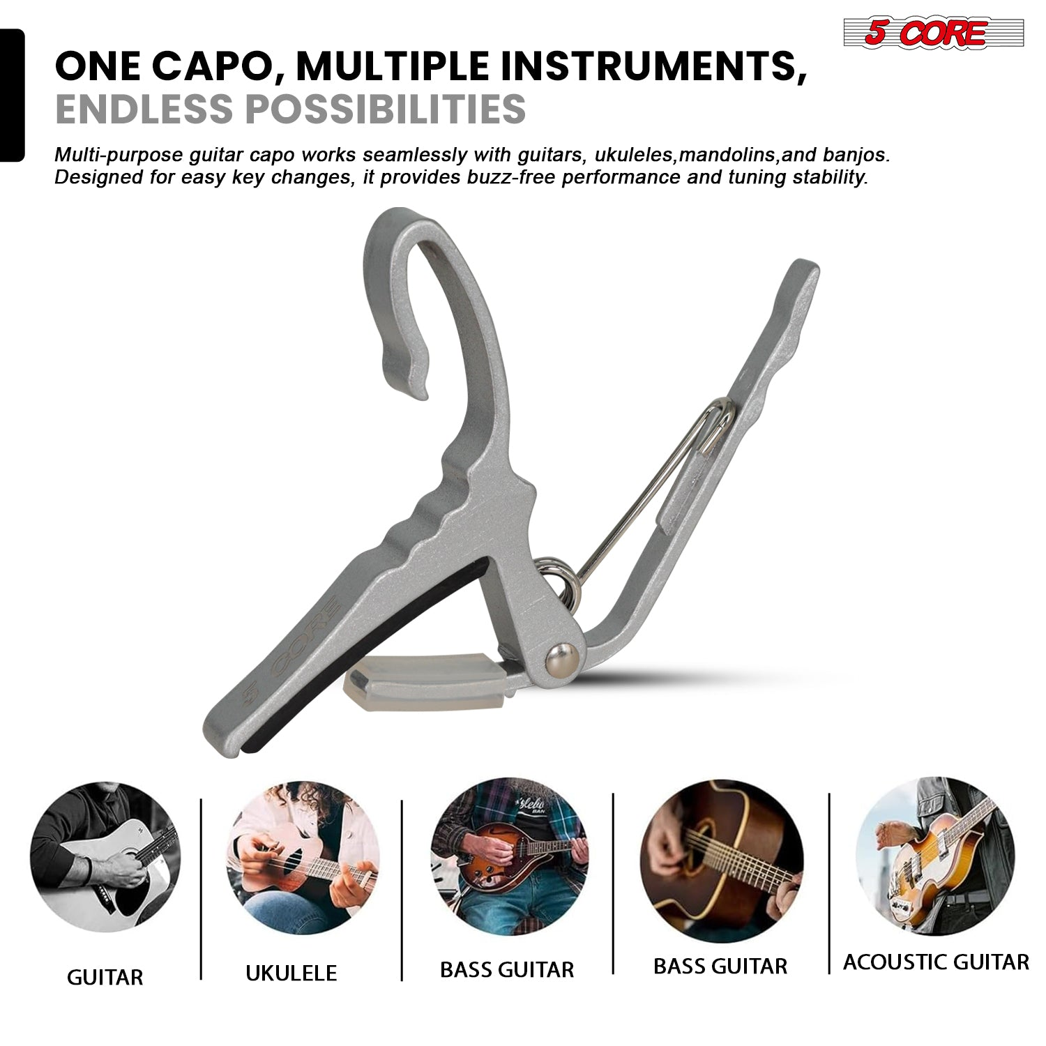 Start2Finish 20W portable guitar amplifier with built-in 6.5-inch speaker, aux input, and headphone jack for musical instrument use.