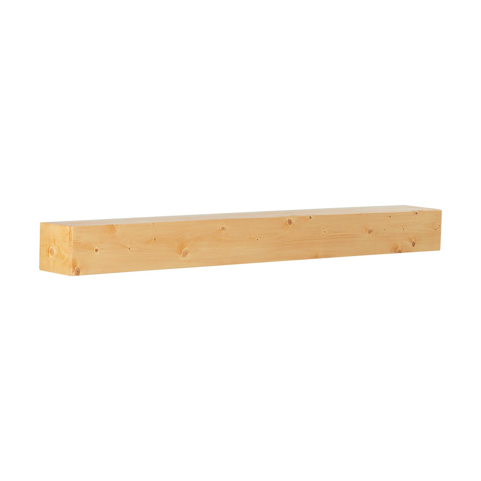 Rustic natural wood fireplace mantel by Start2Finish, 60-inch wall-mounted farmhouse shelf with handcrafted design and 50 lbs capacity.