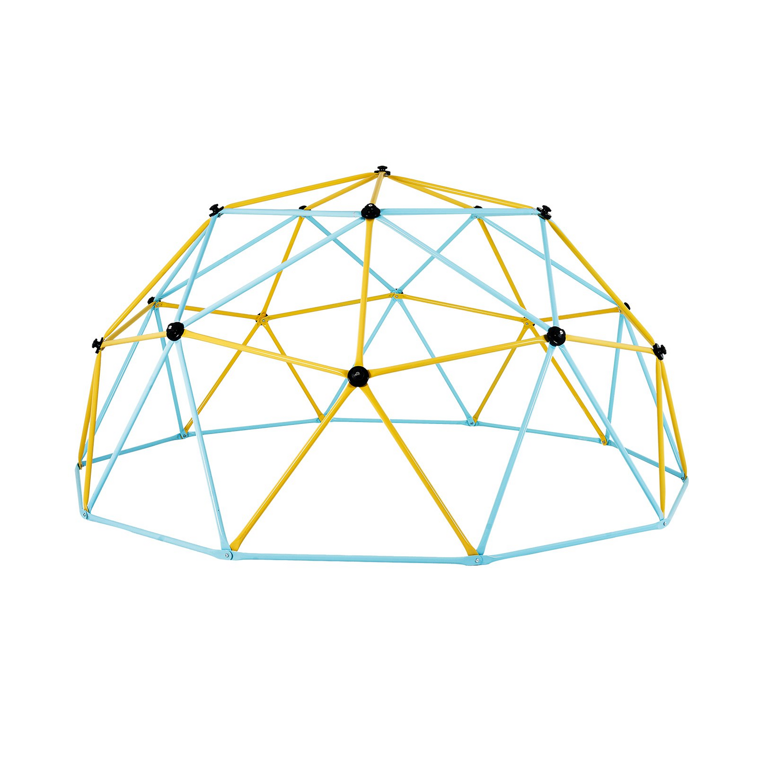 Start2Finish VEVOR 12FT outdoor climbing dome for kids, geometric jungle gym with climbing grips, supports 750 lbs, easy to assemble.