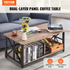 Start2Finish VEVOR 40-inch farmhouse wooden coffee table with open storage, rustic rectangle design for living rooms and bedrooms.