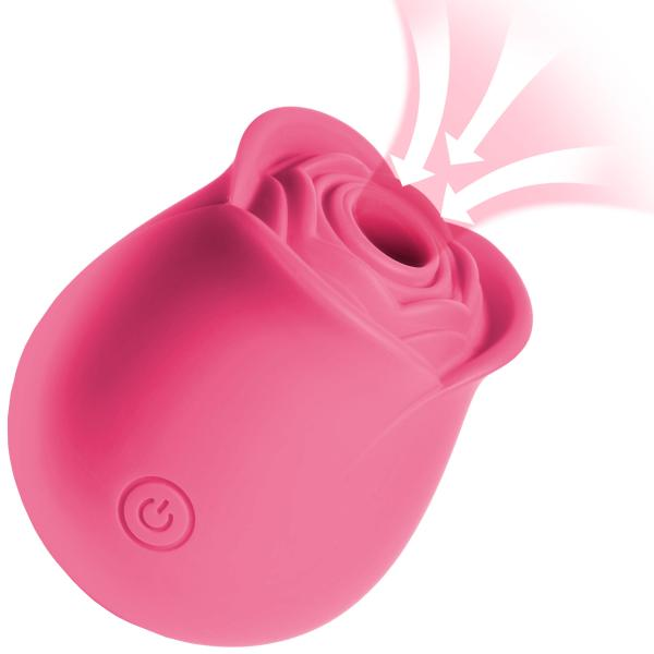 Pink Start2Finish Perfect Rose Clitoral Stimulator for adult pleasure, featuring a sleek design and textured surface.