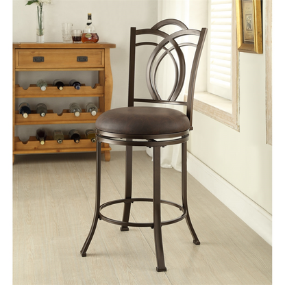 Start2Finish Calif Metal Counter Stool with a sleek metal frame and wooden seat, ideal for modern kitchen or bar seating.