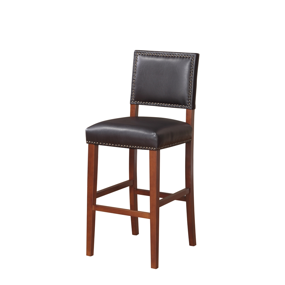 Black Brook Bar Stool by Start2Finish featuring a sleek metal frame and cushioned seat for modern home bar seating.