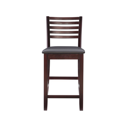 Start2Finish Triena 24-inch ladder counter stool with wooden seat and metal frame, ideal for kitchen or bar counter seating.