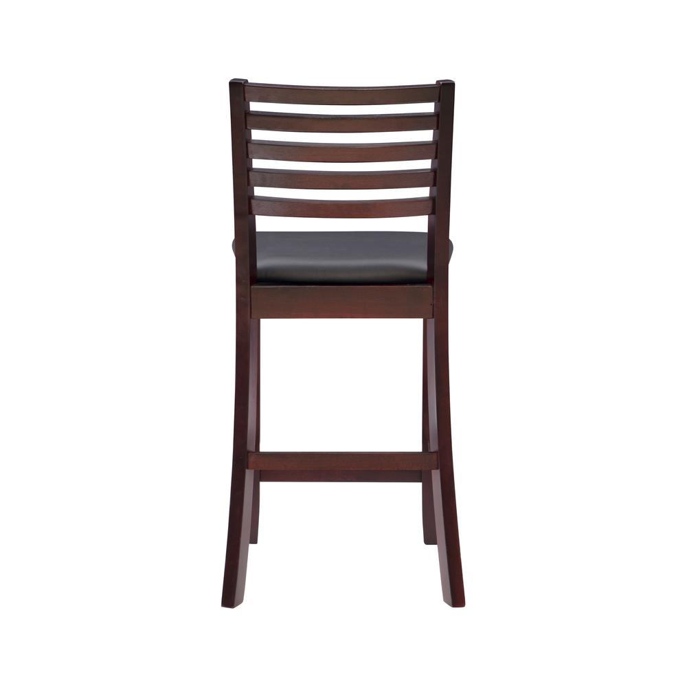 Start2Finish Triena 24-inch ladder counter stool with wooden seat and metal frame, shown in a modern kitchen setting.
