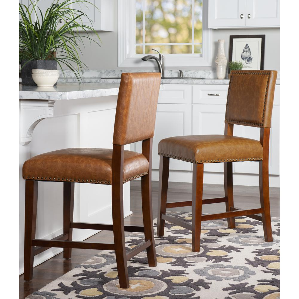 Brook Counter Stool 24 Caramel by Start2Finish, showcasing a stylish wooden furniture piece with a caramel finish and modern design.