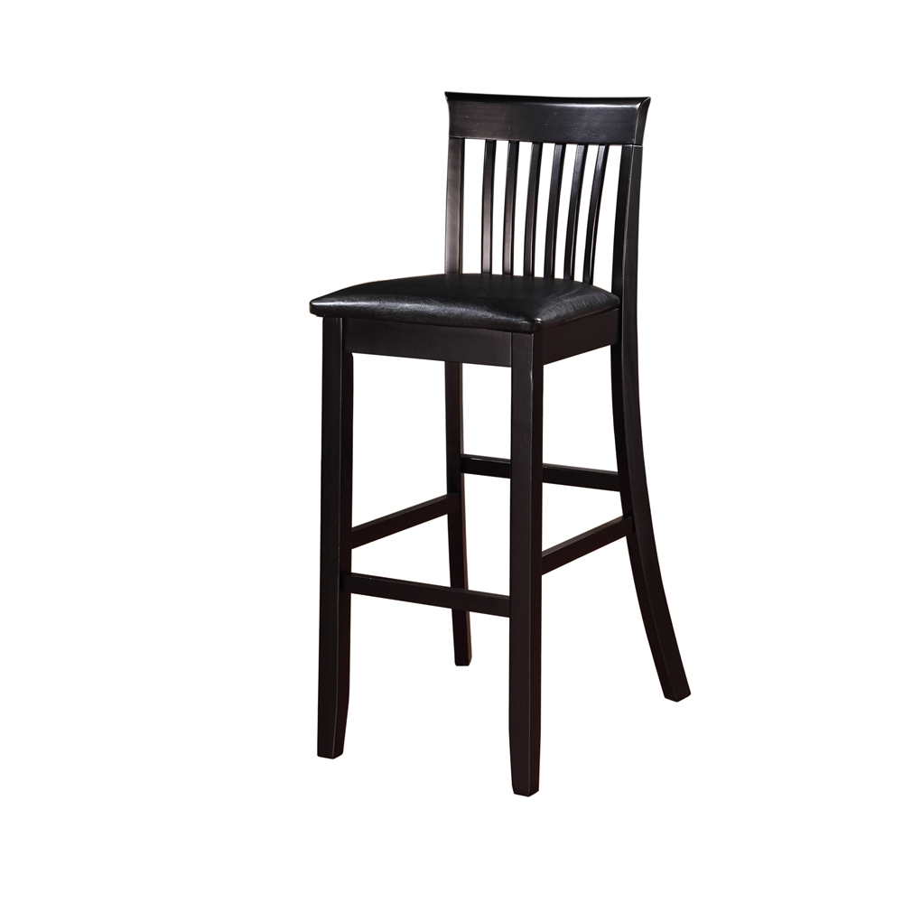 Start2Finish Torino 30-inch craftsman bar stool with wooden seat and metal frame, showcasing its sturdy design and classic style.