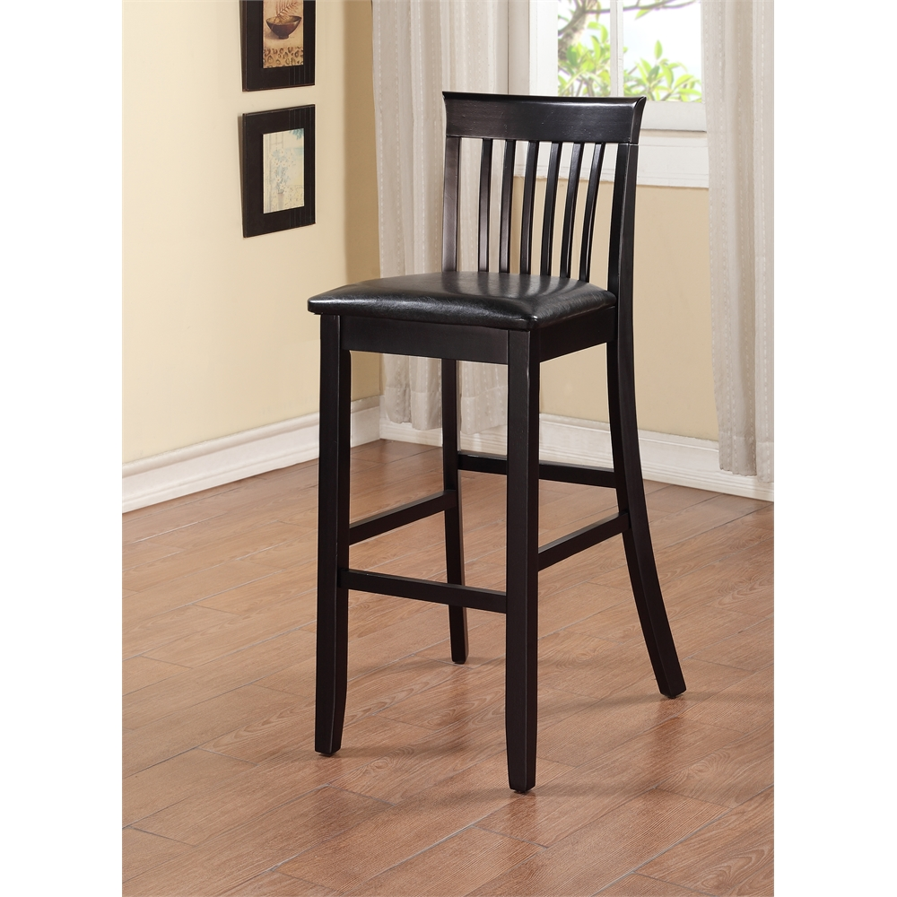 Start2Finish Torino 30-inch craftsman bar stool with wooden seat and metal frame, showcasing a stylish and sturdy furniture piece.