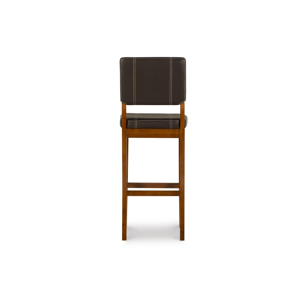 Start2Finish Milano Bar Stool in brown with a modern design and sturdy metal legs, ideal for kitchen or bar area.