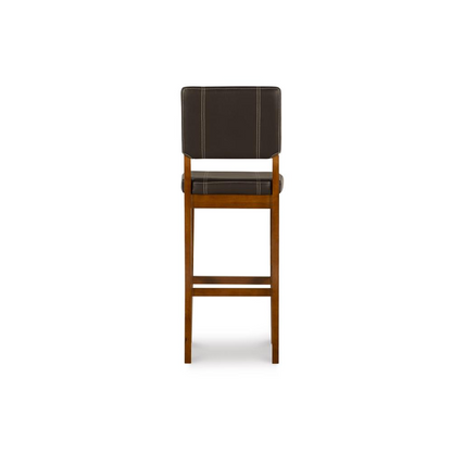 Start2Finish Milano Bar Stool in brown with a modern design and sturdy metal legs, ideal for kitchen or bar area.