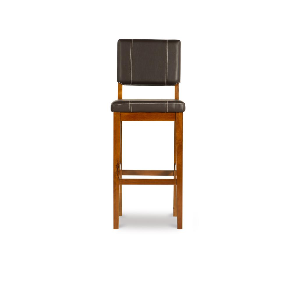 Brown Milano Bar Stool by Start2Finish with a sleek design and wooden legs, ideal for modern kitchen or bar area.