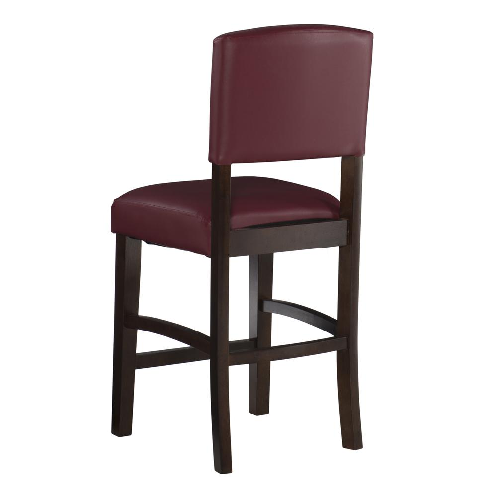 Start2Finish Monaco Counter Stool in vibrant red with a modern design, featuring a 24-inch height and sleek metal legs.