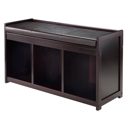 Start2Finish Addison 2-Piece Storage Bench with cushioned seat, wooden legs, and spacious interior for versatile home organization.
