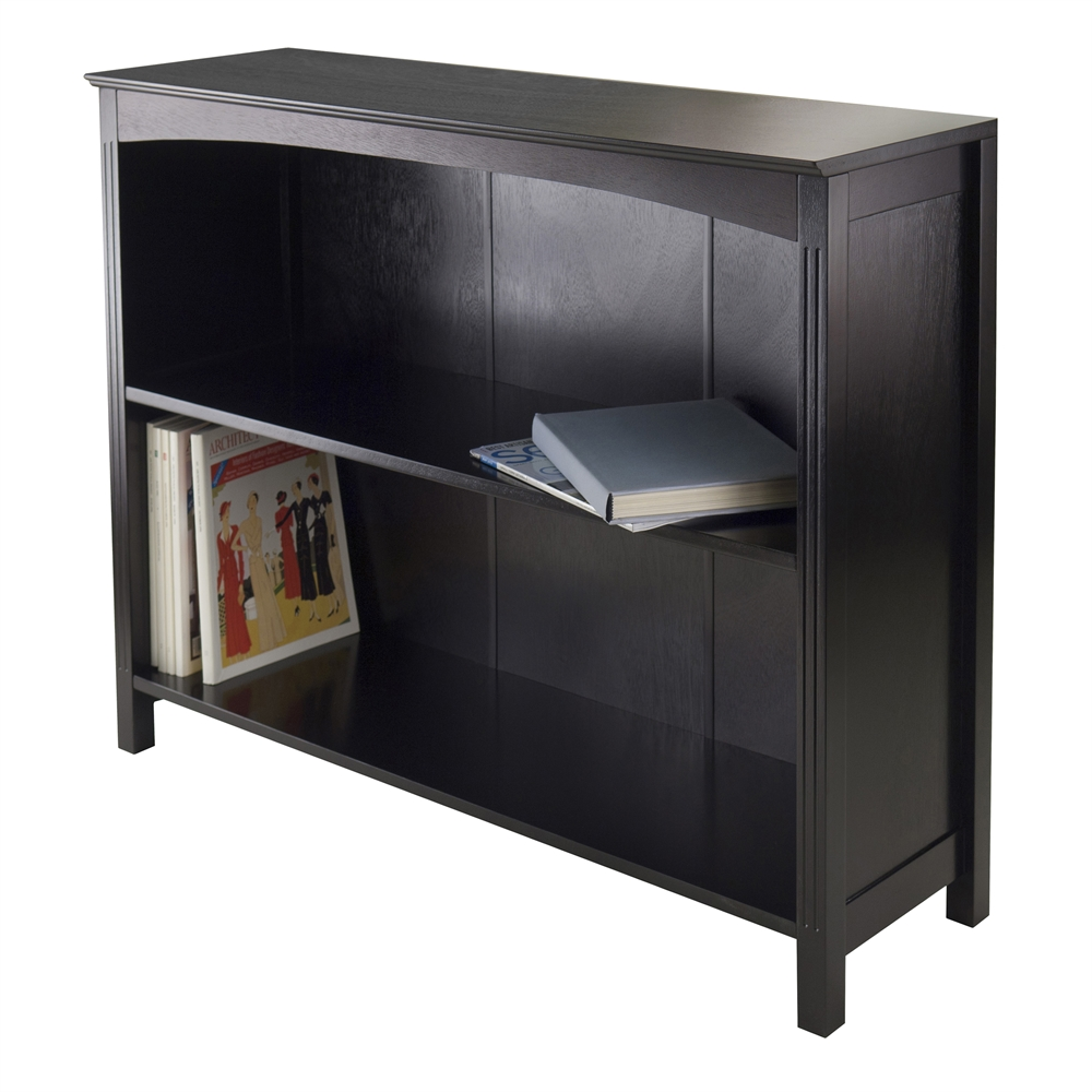 Start2Finish 3-tier Terrace Storage Shelf in Espresso, 37 inches wide, showcasing its sturdy wooden construction and sleek design.