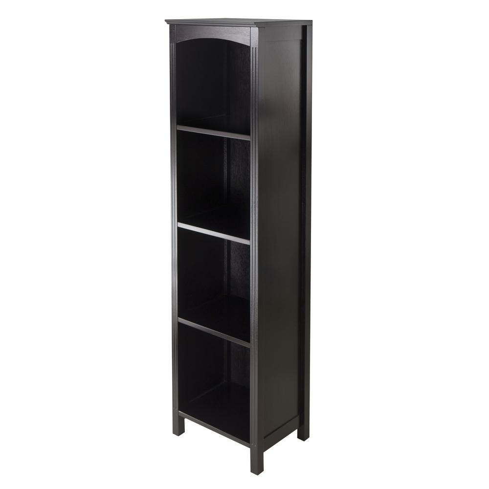 Start2Finish 5-tier terrace storage shelf in espresso finish with five spacious shelves for organizing indoor or outdoor space.