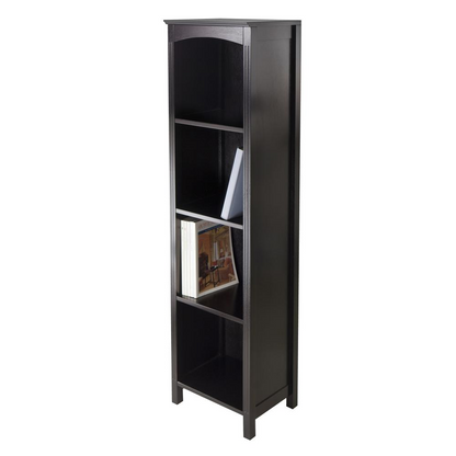 Start2Finish 5-tier terrace storage shelf in espresso finish with multiple spacious shelves for organized storage.