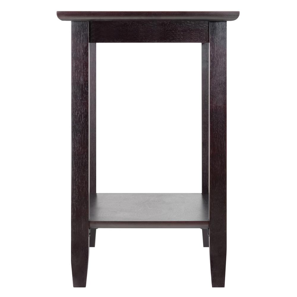 Start2Finish Genoa rectangular end table with glass top and shelf, showcasing modern furniture design and sturdy construction.