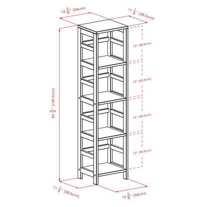Start2Finish Capri 4-Section N Storage Shelf with four beige foldable fabric baskets for organized home storage.