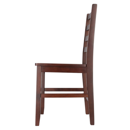Start2Finish Hamilton 2-Piece Ladder Back Chair set with wooden seats and ladder-back design, ideal for dining or casual seating.