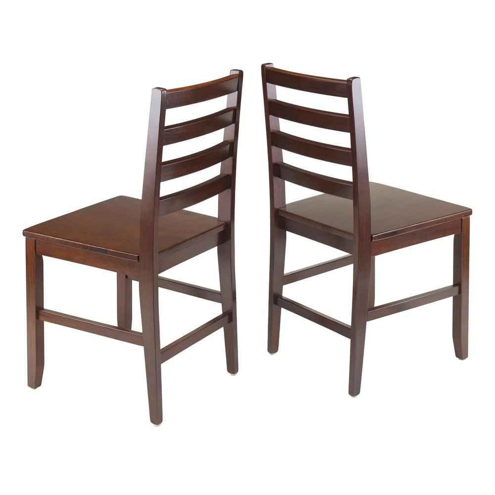 Start2Finish Hamilton 2-Pc Ladder Back Chair set, wooden dining chairs with ladder back design and cushioned seats.