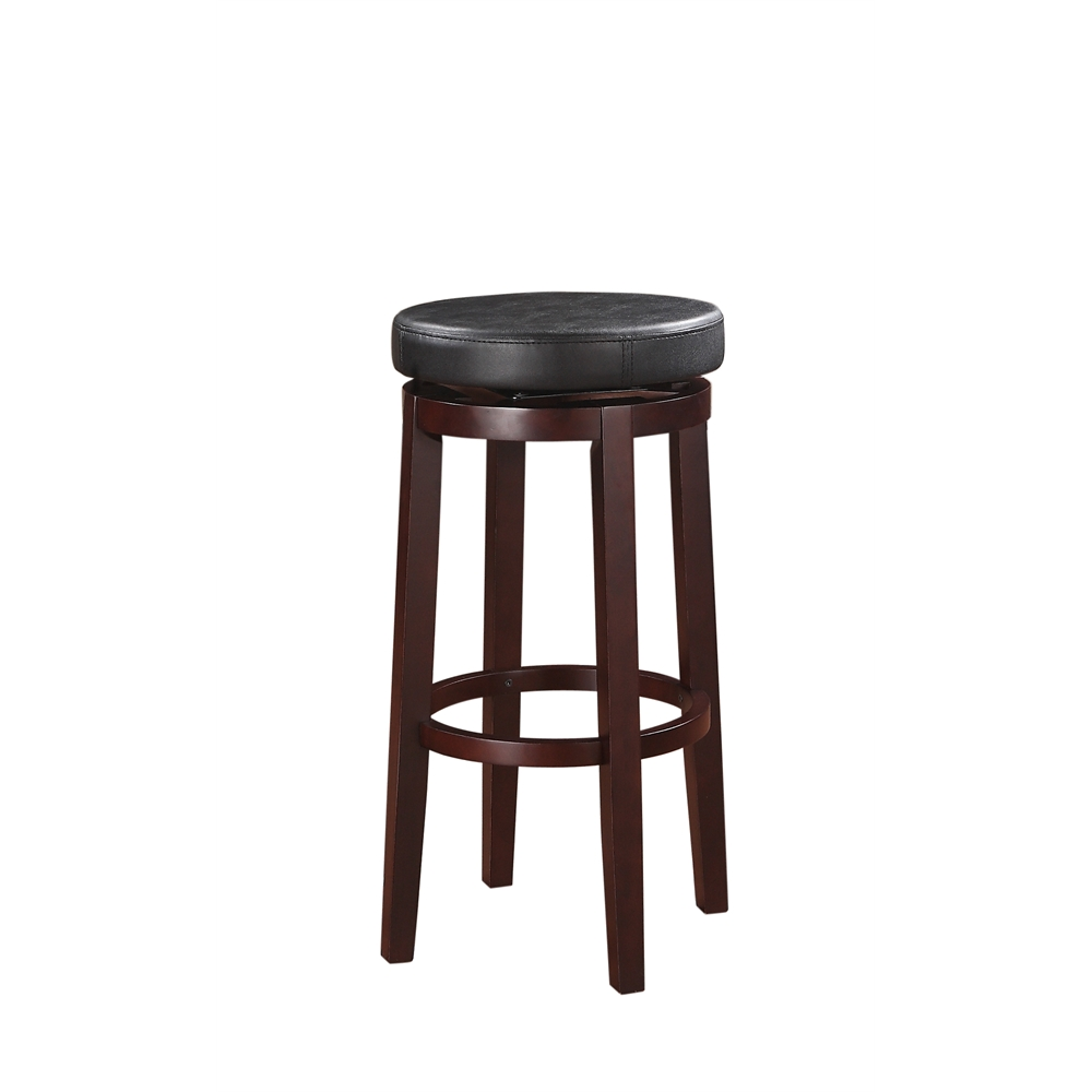 Start2Finish Maya Black 29-inch bar stool with a sleek design, featuring a comfortable seat and sturdy metal legs.