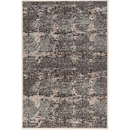Vintage Clara Grey and Blue 8x10 rug by Start2Finish featuring intricate patterns and a soft, textured design.