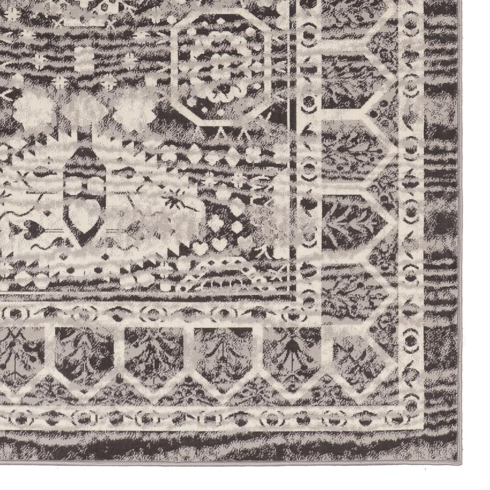 Vintage Hamadan grey and charcoal rug, 5x7.6 feet, from Start2Finish featuring intricate traditional rug design.