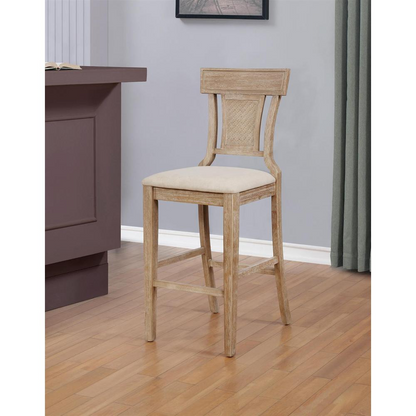 Start2Finish Rylan 30-inch bar stool with wooden seat and metal frame, showcasing a modern design and sturdy construction.