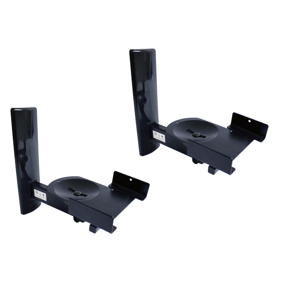 Pair of black B-Tech Ultra Grip Pro speaker mounts from Start2Finish, designed for secure electronic speaker installation.