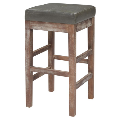 Start2Finish Valencia bonded leather counter stool with a sleek design and padded seat, ideal for modern kitchen or bar area.