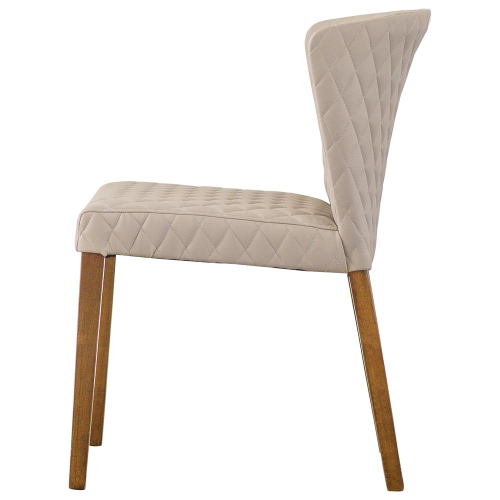 Set of two Start2Finish Albie diamond-stitched faux leather dining side chairs with modern design and metal legs.