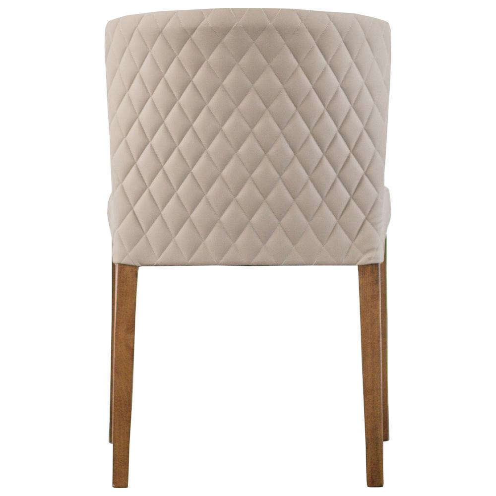 Pair of Start2Finish Albie faux leather dining side chairs with diamond stitching, black finish, and modern design, set of two.
