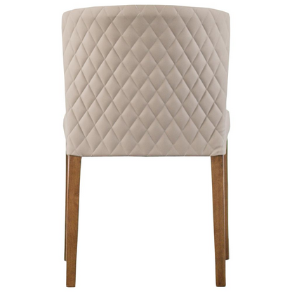 Pair of Start2Finish Albie faux leather dining side chairs with diamond stitching, black finish, and modern design, set of two.