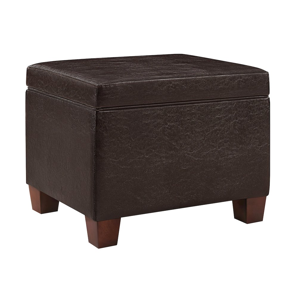 Start2Finish Madison Storage Ottoman, beige fabric furniture piece with cushioned top and hidden storage compartment.