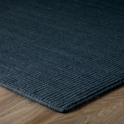 Start2Finish Monaco Sisal MC300 Navy rug showing textured navy sisal fibers and rectangular shape, 3&