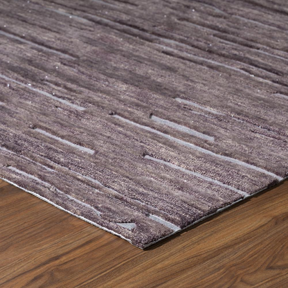 Start2Finish Vibes VB1 purple 5x7.6 rug with soft textured surface and modern design, ideal for living room or bedroom decor.