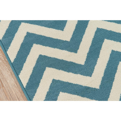 Blue contemporary rectangle area rug by Start2Finish, 8&