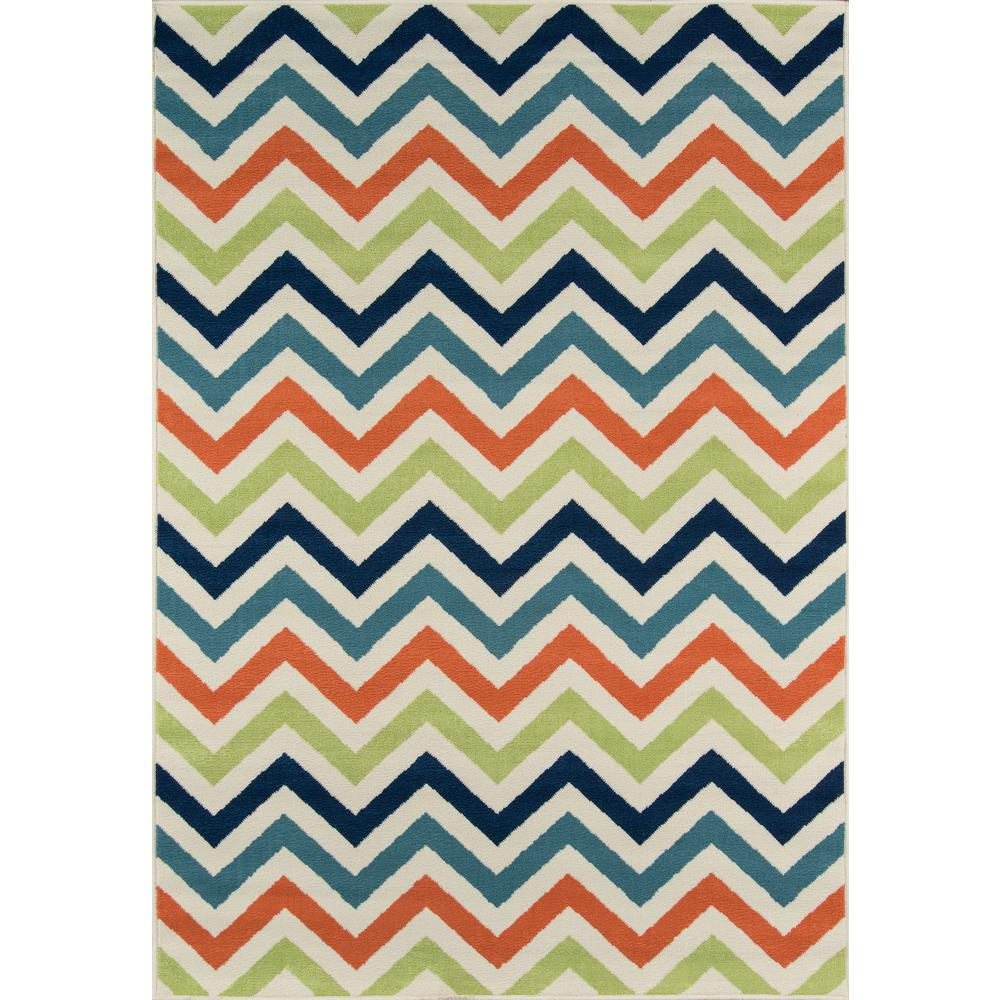 Contemporary rectangle area rug by Start2Finish with a colorful, multi-pattern design, measuring 6&