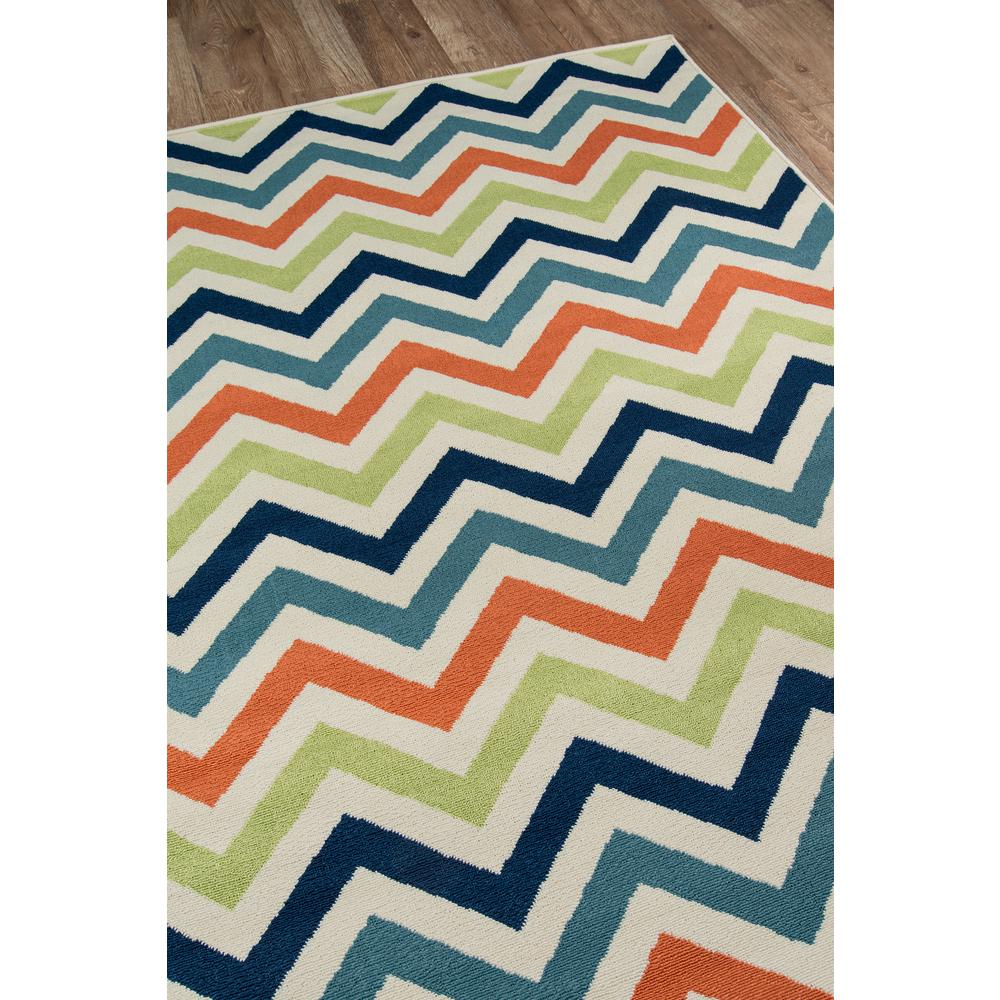 Start2Finish contemporary rectangle area rug in multi-color with geometric pattern, 6&