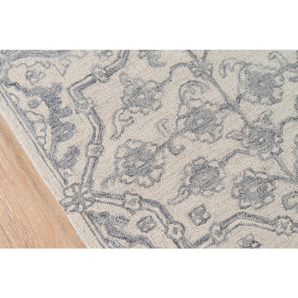 Gray traditional rectangle area rug from Start2Finish, 5x8 feet, with classic pattern and soft texture.