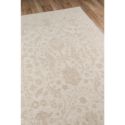 Beige traditional rectangle area rug from Start2Finish with a classic design, measuring 3&