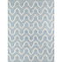 Start2Finish contemporary blue rectangle area rug measuring 3&