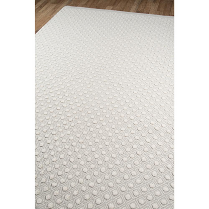 Start2Finish modern grey rectangle area rug with geometric pattern, measuring 3&