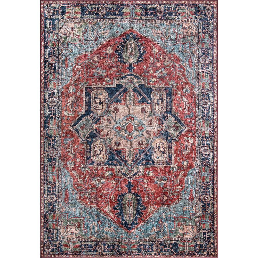 Traditional rectangle area rug by Start2Finish, multi-color design, measuring 3&