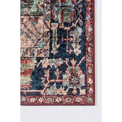 Start2Finish traditional rectangle area rug in multi-color with intricate patterns, measuring 3&