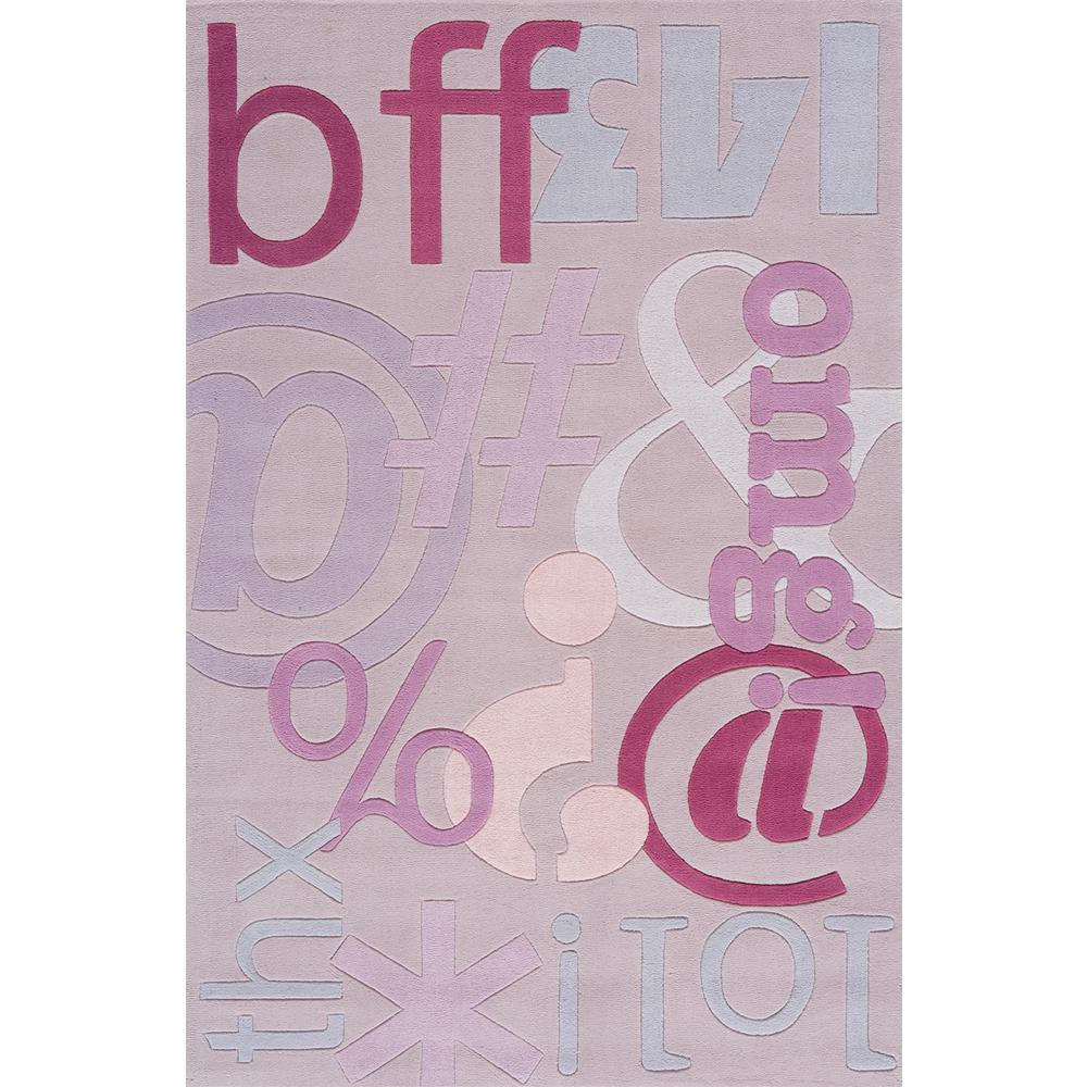 Start2Finish contemporary lilac rectangle area rug, 8&