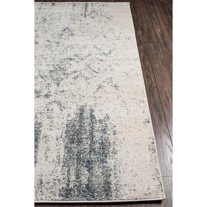 Start2Finish ivory transitional rectangle area rug measuring 5&