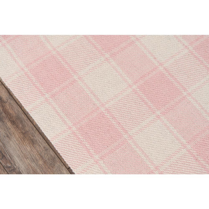 Start2Finish modern pink rectangle area rug, 8x10 feet with a contemporary design, suitable for living rooms or bedrooms.