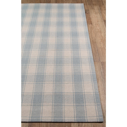 Light blue modern rectangle area rug by Start2Finish, 3&